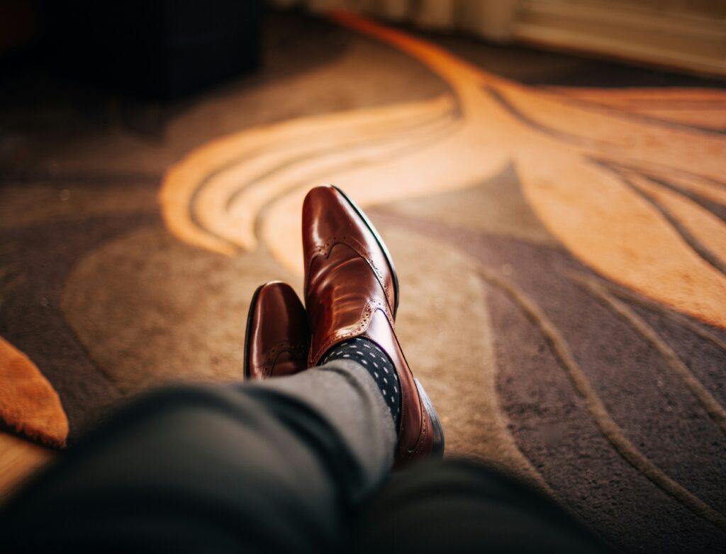 relaxed with bespoke shoes